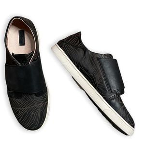 Olukai Black Leather Pehuea Loupili Slip Ons